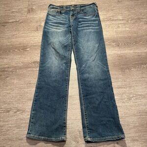 True Religion Ricky Jeans Women 14 Blue Denim‎ Relaxed Straight Horseshoe Y2K